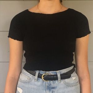 Brandy Melville Black Crop Top